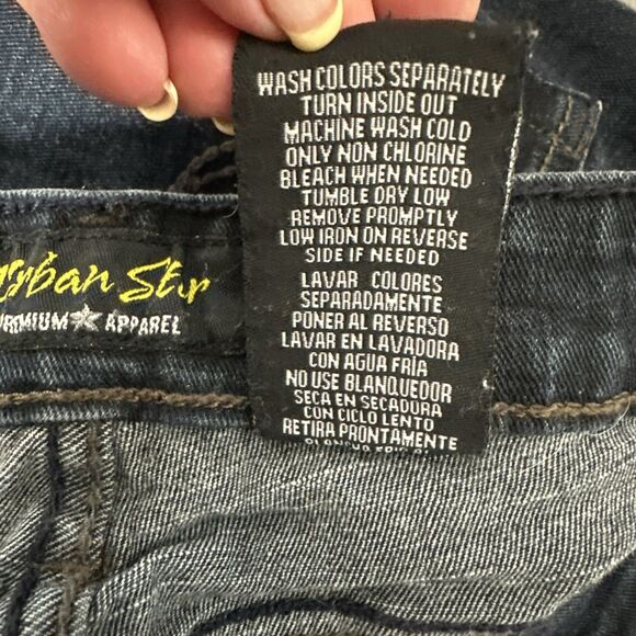 Urban Star Jeans 38 Blue Mens Straight Leg Denim Stretch Dark Wash 34W 34L - Picture 11 of 12